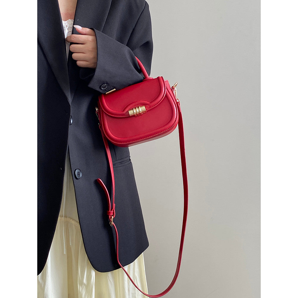 Ielgy Ladies Saddle Handbag High-End Sense One-Shoulder Crossbody