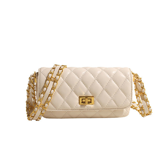 Ielgy Korean Version Fashion Diamond Chain Simple All-Match Cross-Body Female Bag