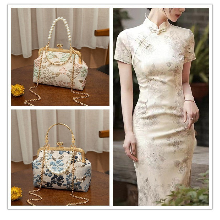 Ielgy Ladies Retro Temperament All-Match One-Shoulder Portable Cross-Body Ancient