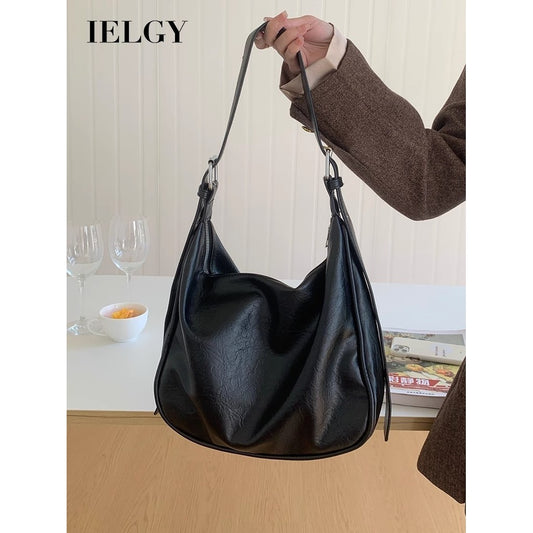 Ielgy High-End Feeling Large-Capacity Retro Fashion One-Shoulder Large-Capacity All