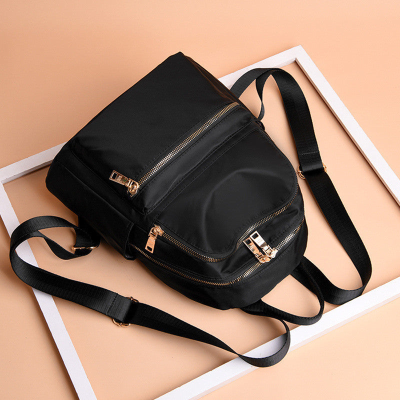 Ielgy Lightweight Oxford Cloth Backpack Female Korean Version Nylon Canvas Student Leisure Travel Small Backpack