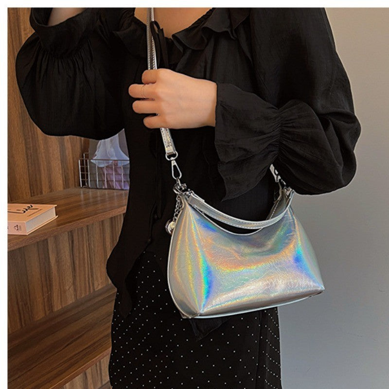 Ielgy Korean Style Niche Casual Shoulder Handbag Fashion Commuter Cross-body Dumpling Bag