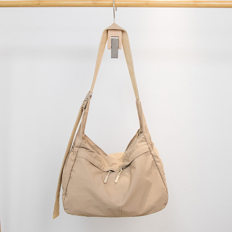Ielgy Korean Version Large-Capacity Commuter Casual One-Shoulder Nylon Tote Bag Waterproof Sports Style Messenger Bag