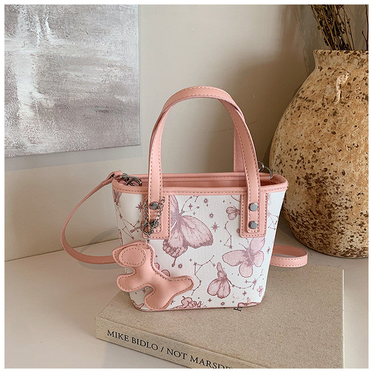Ielgy All-Match Messenger Bag High-End Niche Texture Portable Bucket Bag