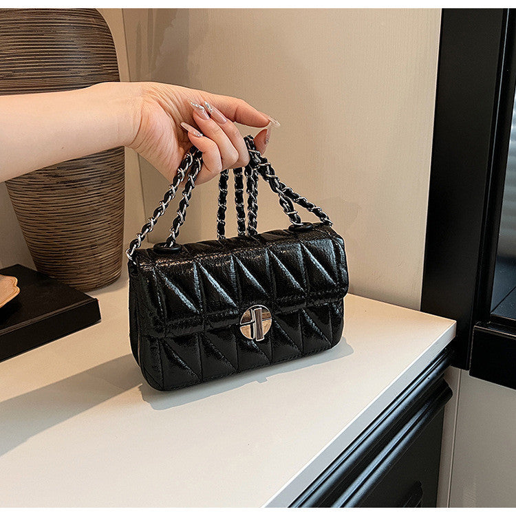 Ielgy Diamond Embroidery Thread All-Match Chain Messenger Bag Fashion One-Shoulder Small Square Bag