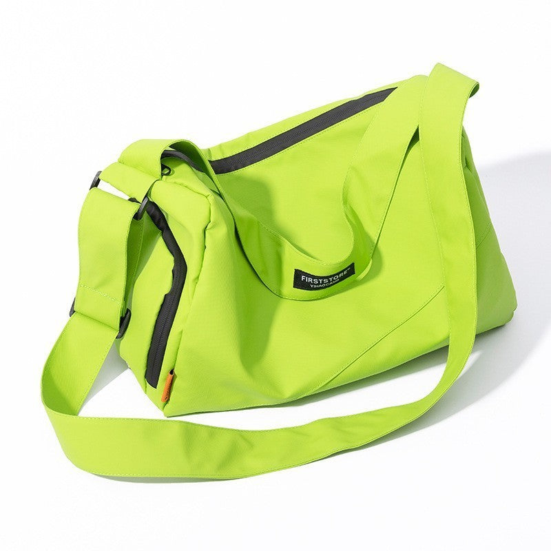 Ielgy Sports Fitness Handbag Short-distance Travel Large-capacity Duffel Bag Fashion Soft Leather Cross-body Bag