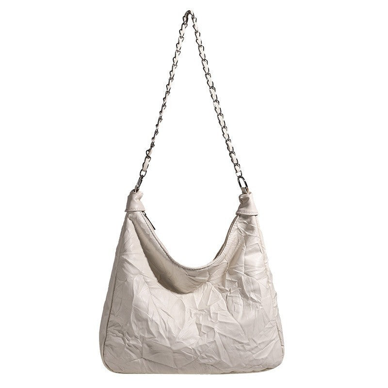 Ielgy All-Match Large-Capacity Bag Soft Surface Chain Commuter Shoulder Messenger Tote