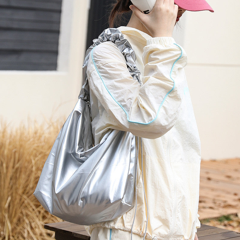 Ielgy Japanese Casual Art Canvas Bag Fashion Film Material Shoulder Bag