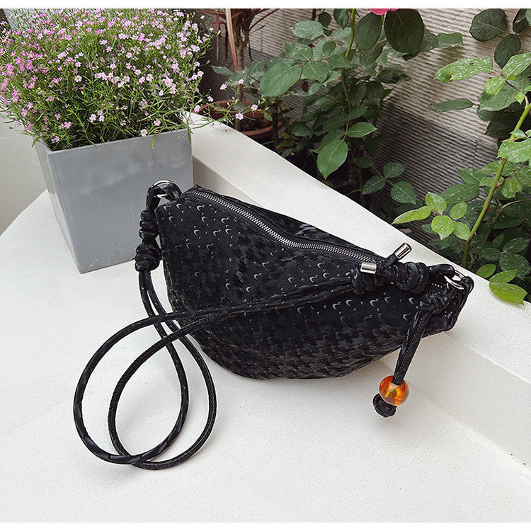Ielgy Fashion Design Niche Summer Ladies Silver Cross-Body Dumpling Bag