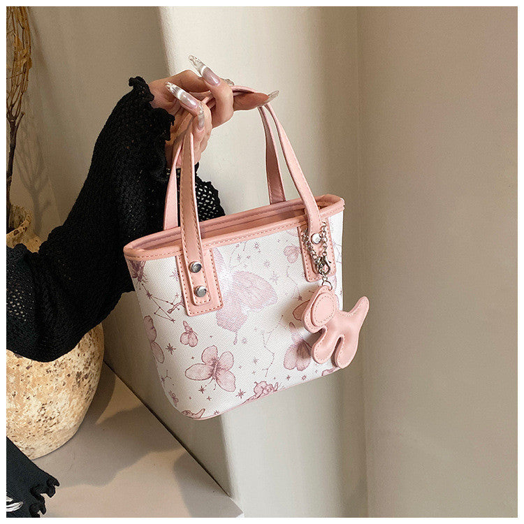 Ielgy All-Match Messenger Bag High-End Niche Texture Portable Bucket Bag