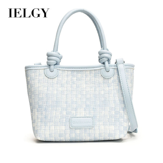 Ielgy Woven Bag Female Large-Capacity All-Match Messenger Bag Casual Portable Buck