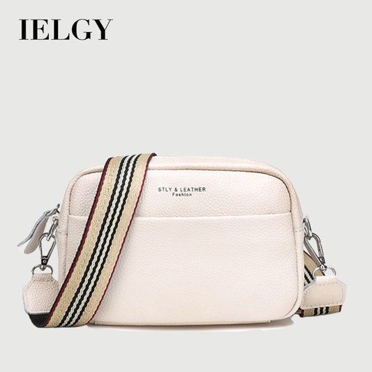 IELGY retro fashion top layer cowhide broadband messenger bag for women