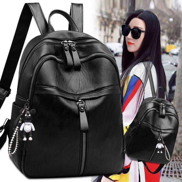 Ielgy Korean Version Fashion Backpack Fashion Preppy Style Large Capacity Student Backpack
