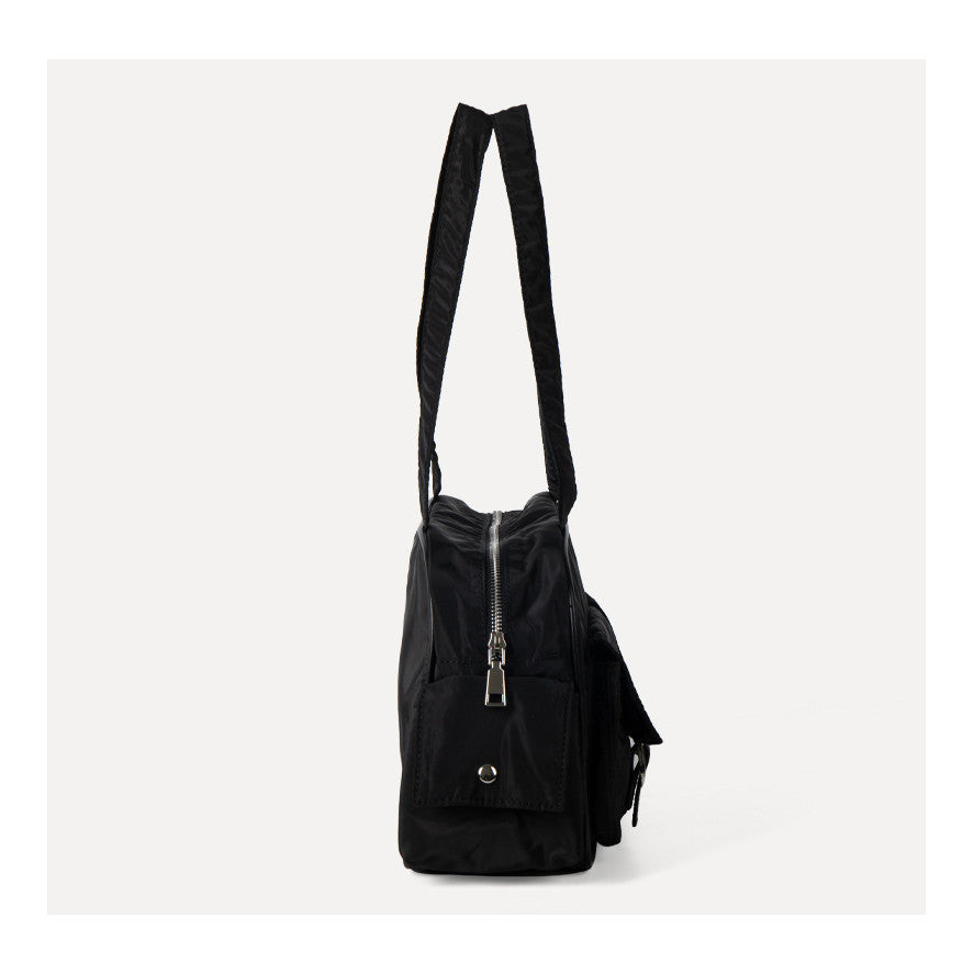 Ielgy Japanese Korean Harajuku Style Shoulder Bag College Students Class Fashion Nylon Multi-Pocket Large-Capac