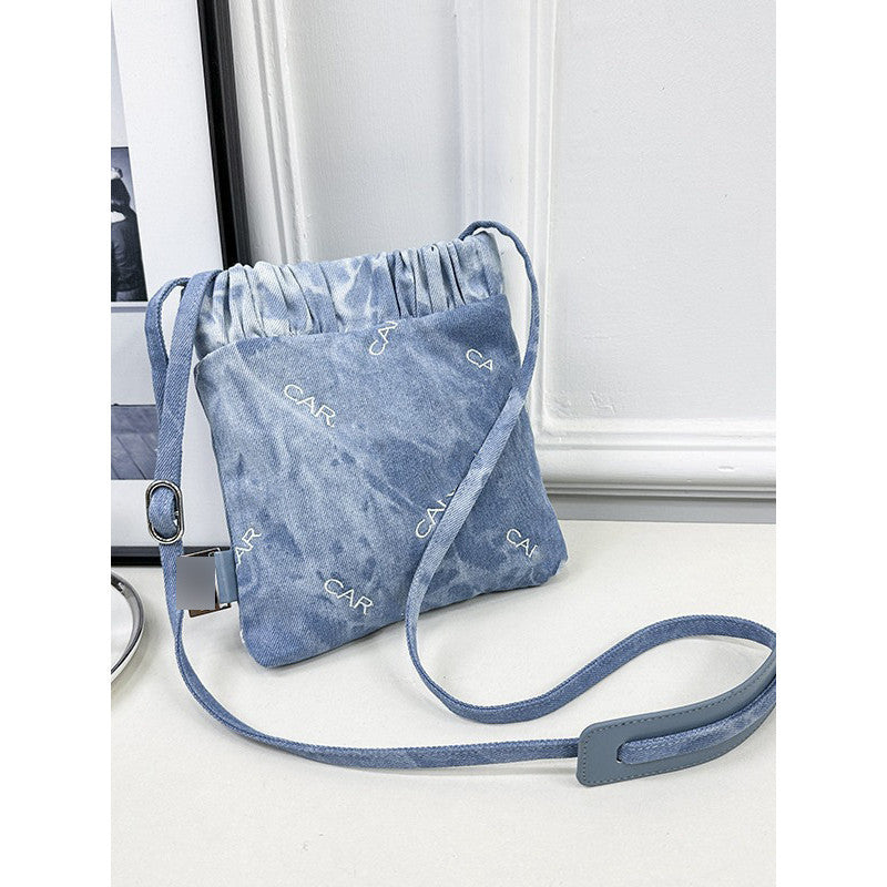 Ielgy All-Match Cross-Body Mobile Phone Bag Small Square Bag Ladies Small Shoulder Bag PU Letter Shoulder Bag