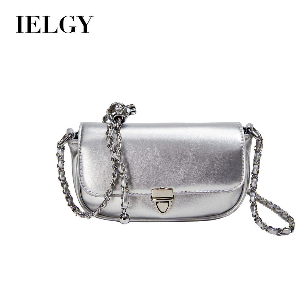 Ielgy Texture Mini Small Bag Fashion High-End Chain Shoulder Messenger Bag Small Square Bag