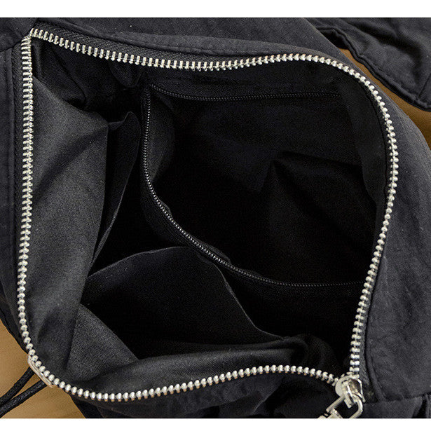 Ielgy Korean Version Fashionable Pleated Underarm Cloud Bag Classy One-Shoulder Nylon Commuter All-Match