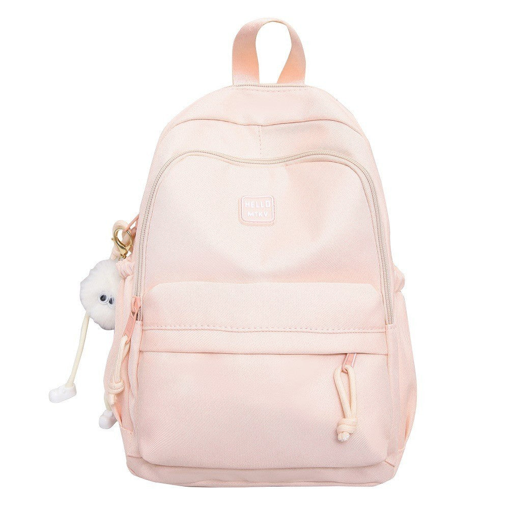 Ielgy Japanese Korean Version Cream Series Schoolbag All-Match Appearance Girl Backpack Large Capacity