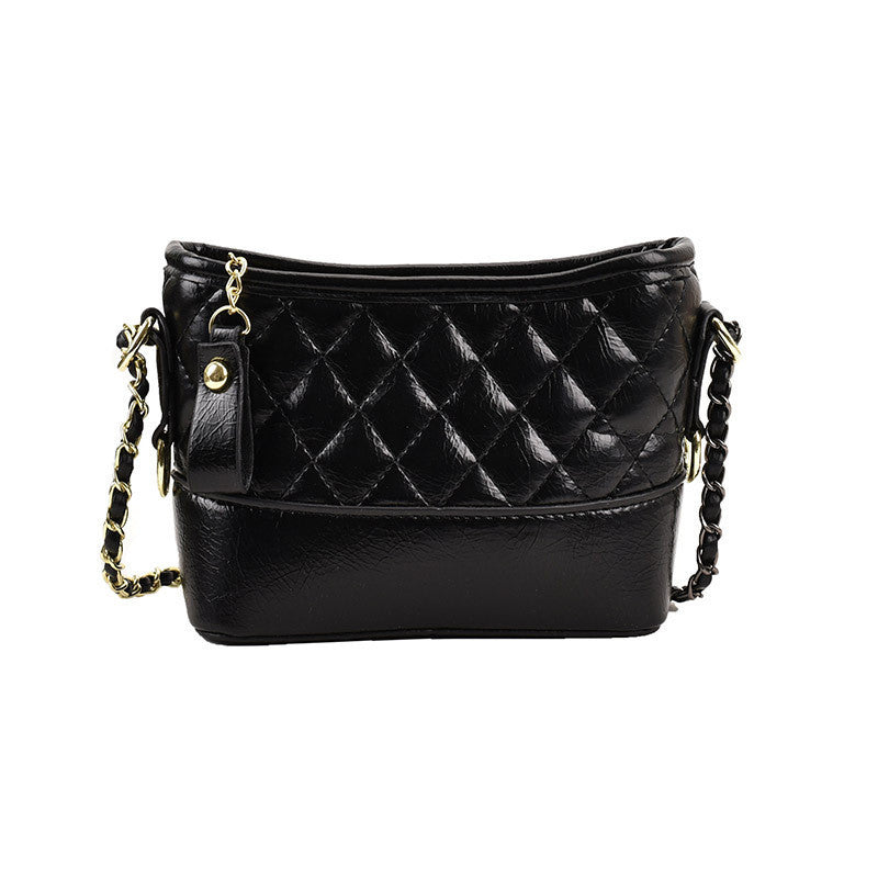 Ielgy Ladies Popular Silver Chain Bag Trendy High-End Texture Niche Diagonal Stray Bag