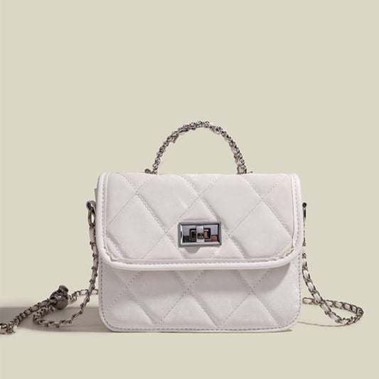 Ielgy Cute Portable Messenger Bag Fashionable All-Match High-End Niche Diamond Chain Shoulder