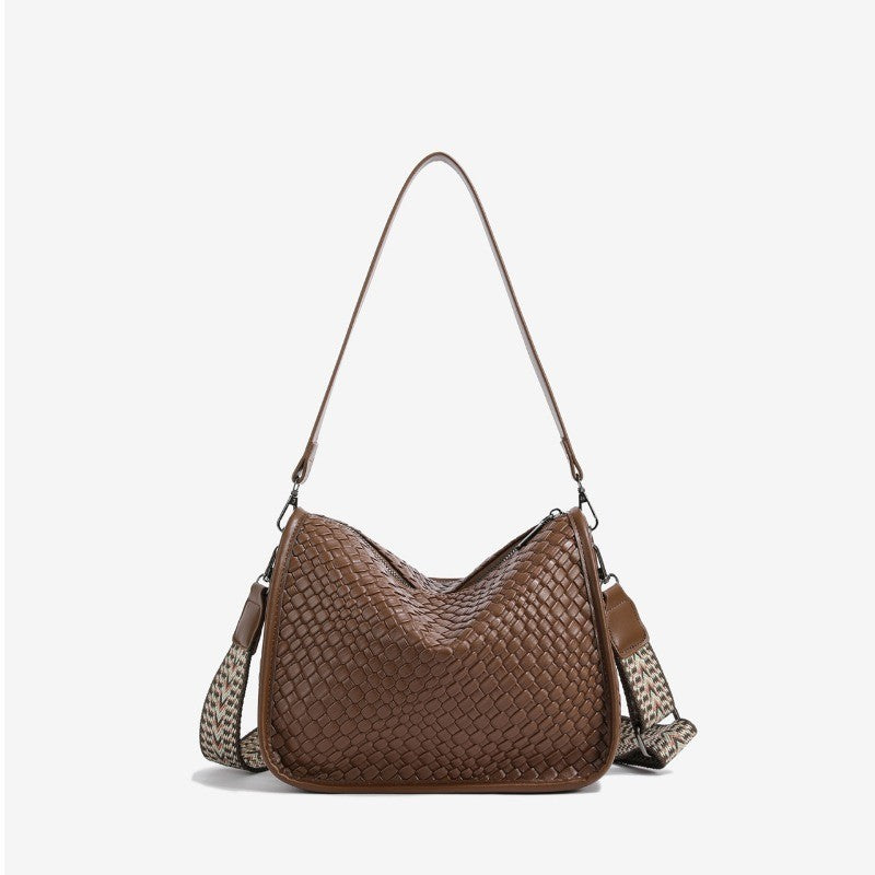 Ielgy Large-Capacity Shoulder Bag Korean Version Trendy Fashion All-Match Casual Commuter Cross-Body Dump