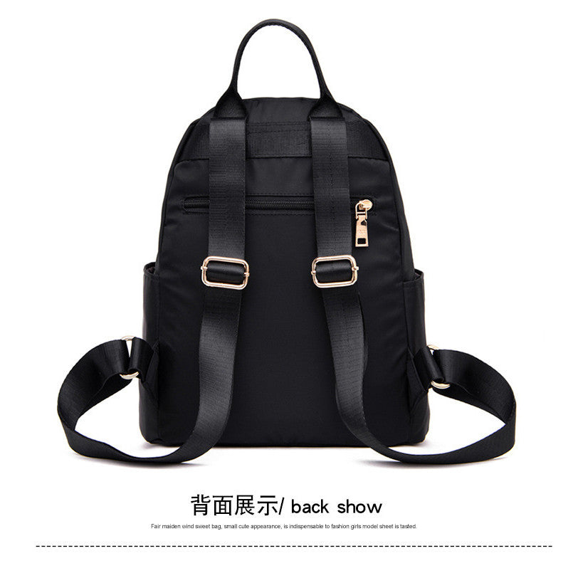 Ielgy Lightweight Oxford Cloth Backpack Female Korean Version Nylon Canvas Student Leisure Travel Small Backpack