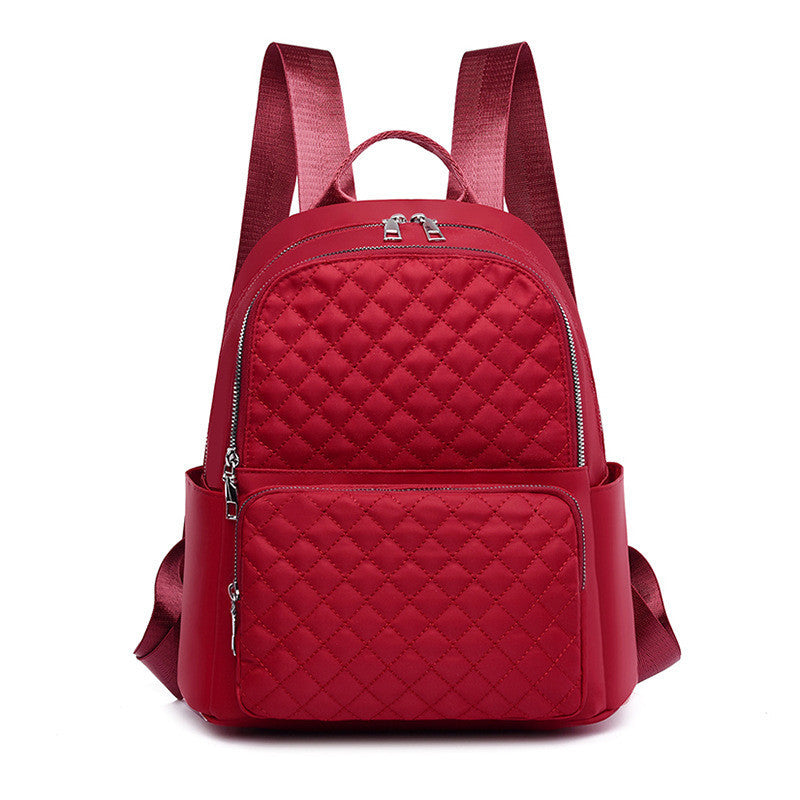 Ielgy Casual Ladies Oxford Backpack Fashion Diamond Embroidery Thread Large Capacity Travel Backpack