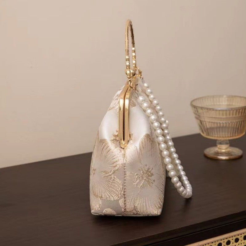 Ielgy Ladies New Chinese Style Chinese Style Rich Flower Pattern Elegant Temperament Handbag