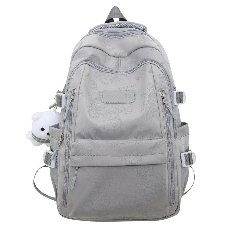 Ielgy High-Value School Bag High Junior High School College Students Large-Capacity Simple