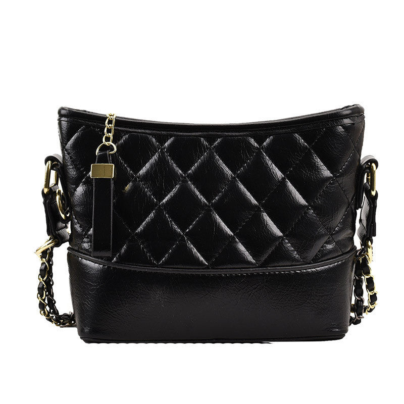 Ielgy Ladies Popular Silver Chain Bag Trendy High-End Texture Niche Diagonal Stray Bag