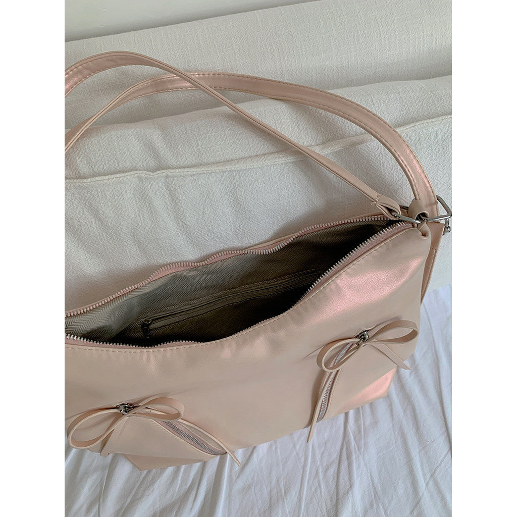 Ielgy Fashion Tote Bag Casual Large-Capacity Shoulder Bag Can Be Used As Bow Backpack