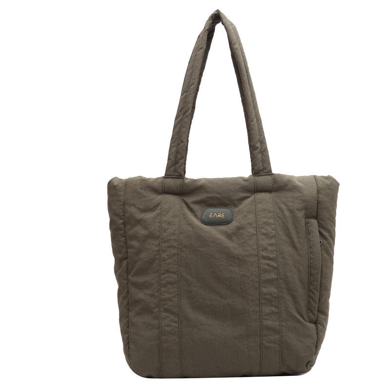 Ielgy Nylon Cloth Tote Bag Large Capacity Class One Shoulder Commuter