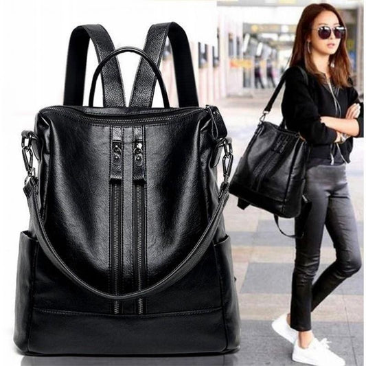 Ielgy Korean Version pu Leather Ladies Fashion Backpack Mommy Bag