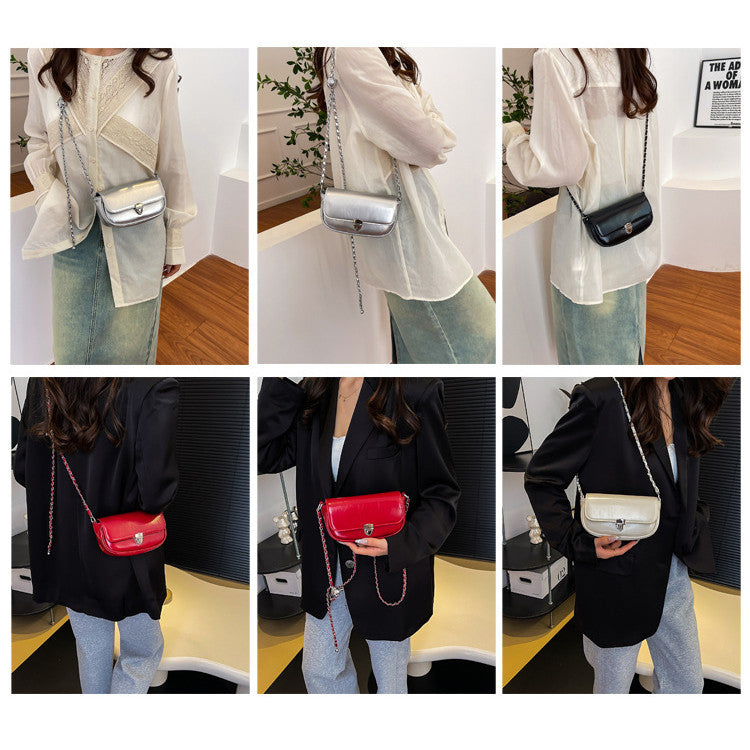 Ielgy Texture Mini Small Bag Fashion High-End Chain Shoulder Messenger Bag Small Square Bag