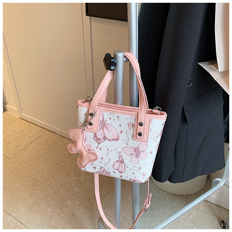 Ielgy All-Match Messenger Bag High-End Niche Texture Portable Bucket Bag