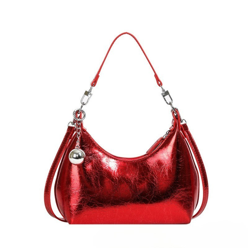 Ielgy Korean Style Niche Casual Shoulder Handbag Fashion Commuter Cross-body Dumpling Bag