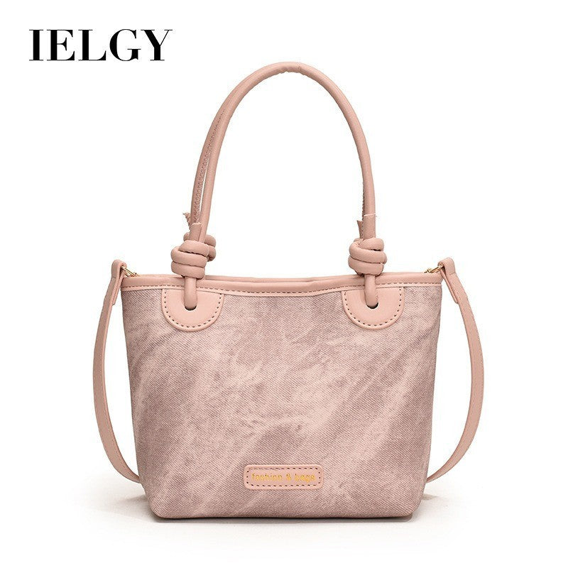Ielgy Ladies Outing Handbag Fashion High-End Commuter Cross-Body Bucket Bag