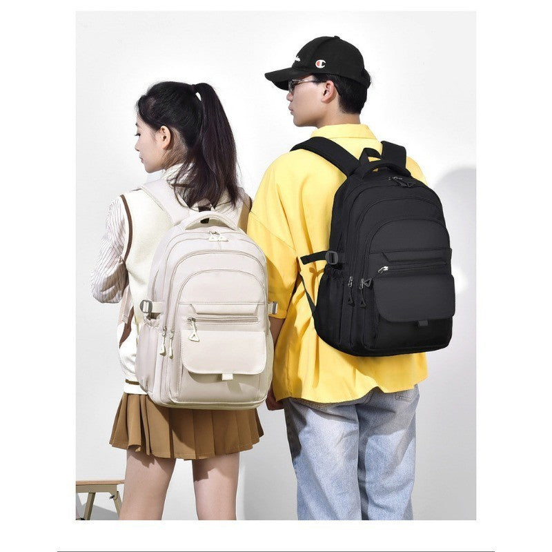 Ielgy Japanese Style Large-Capacity Fashion Bag Simple Student Backpack