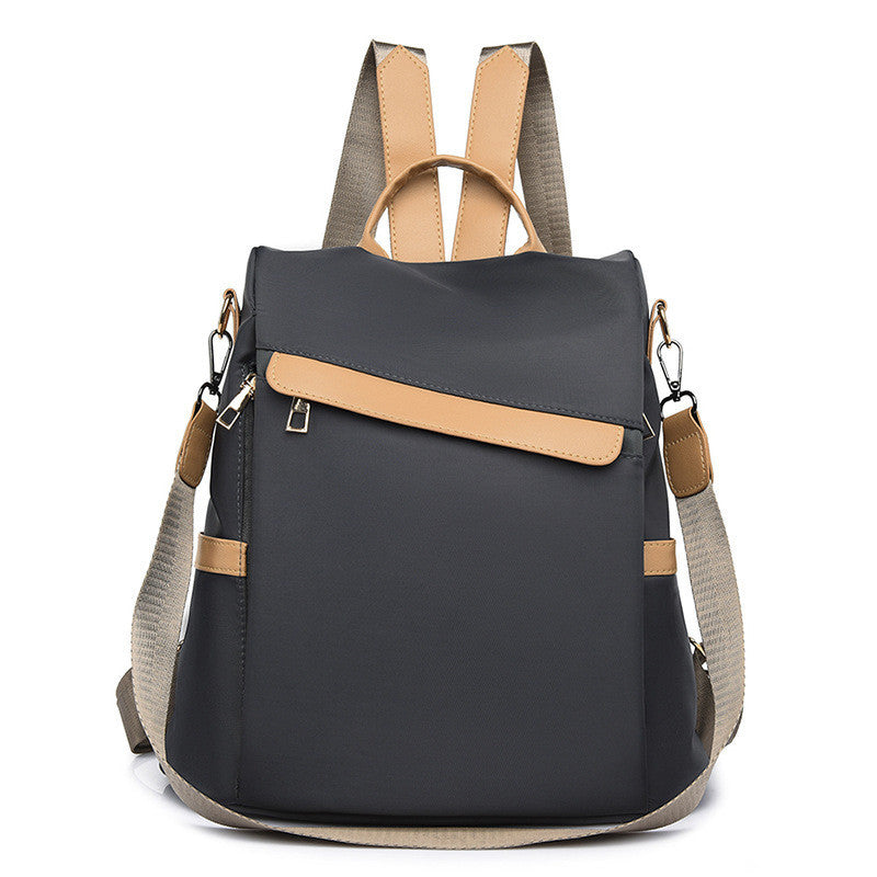 Ielgy Korean Version Anti-Theft Backpack Fashion Simple Multi-Purpose Oxford Travel Backpack