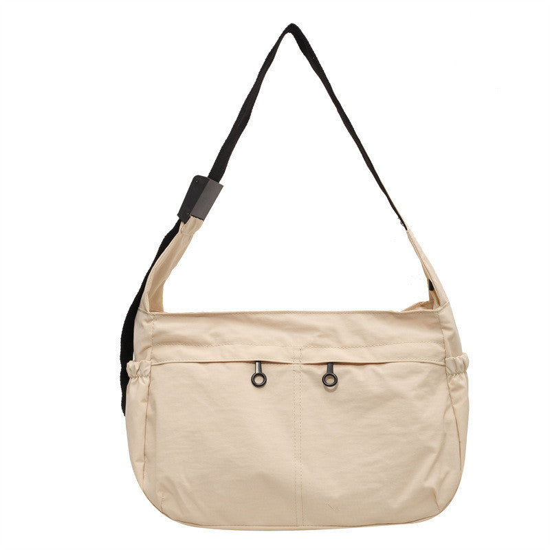 Ielgy Waterproof Nylon Cloth Bag Large Capacity Cross-body Dumpling Bag All-match Casual Lightweight Sports Style Shoulder Bag