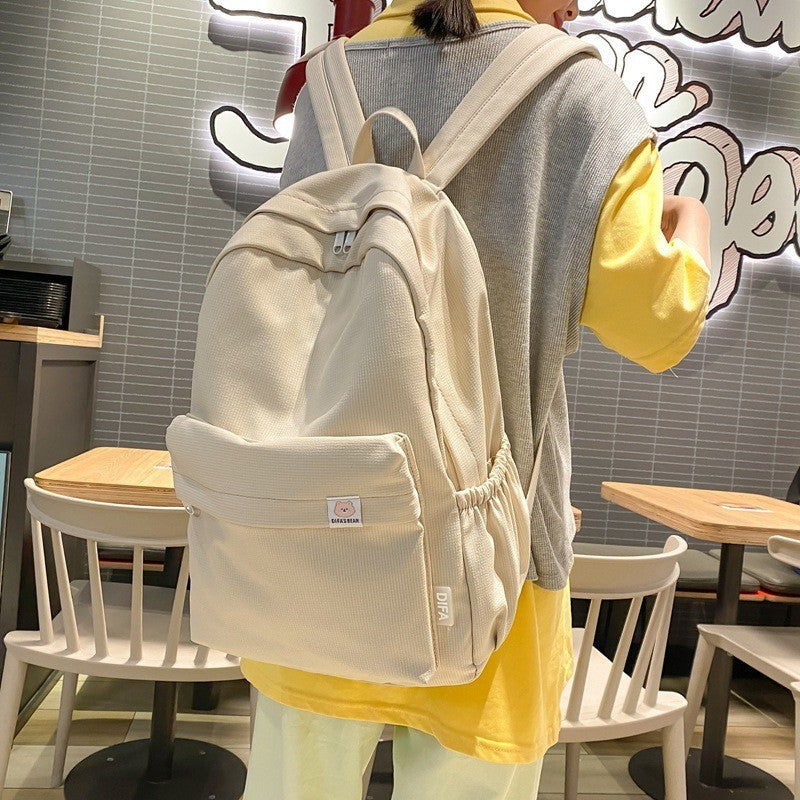 Ielgy Japanese Backpack College Student Large-Capacity Schoolbag Female Korean Version Simple Backpack