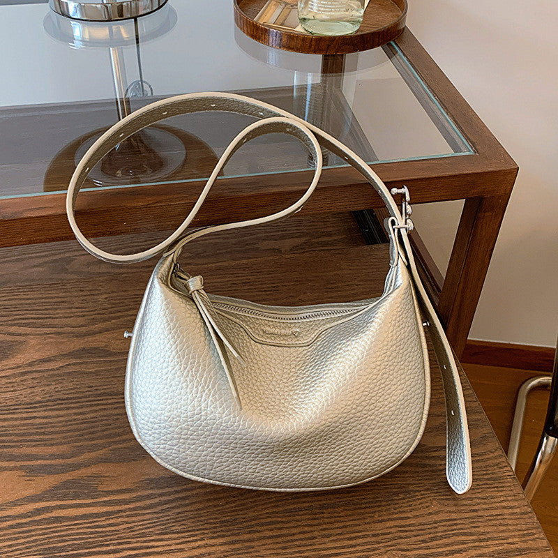 Ielgy High-End Niche Design Bag Ladies All-Match Commuter Large-Capacity One-Shoulder Messenger Du
