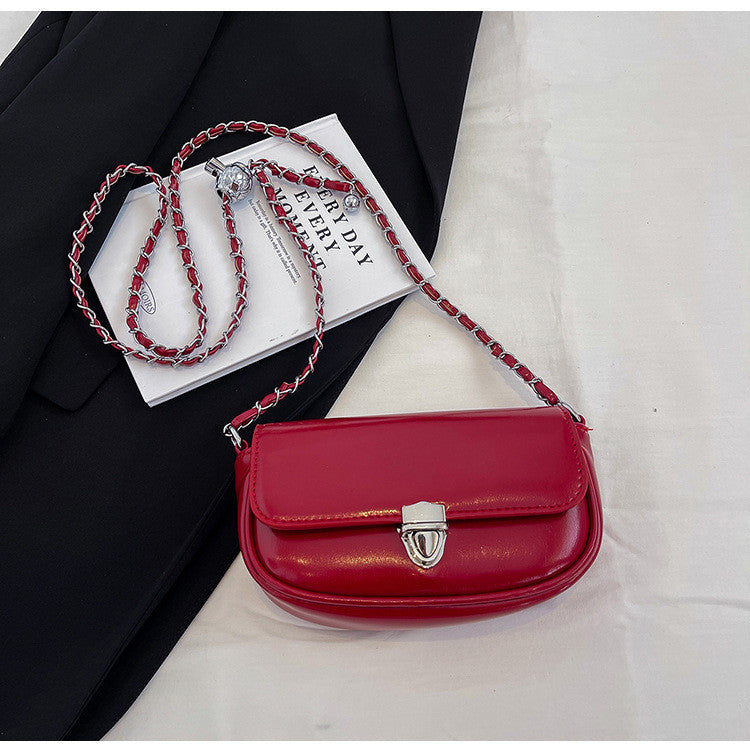 Ielgy Texture Mini Small Bag Fashion High-End Chain Shoulder Messenger Bag Small Square Bag