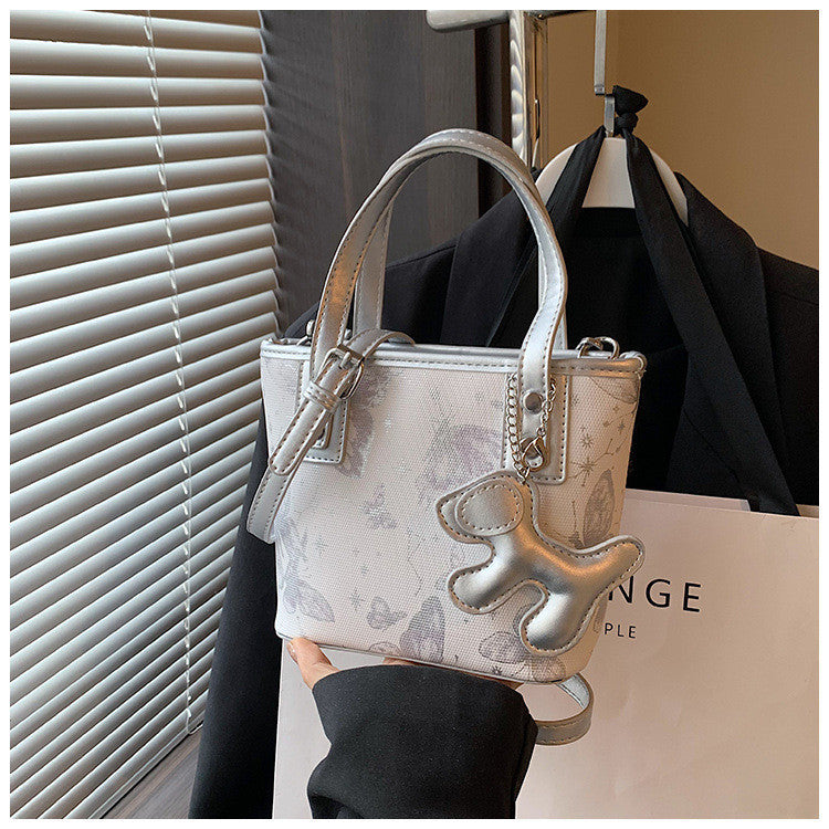 Ielgy All-Match Messenger Bag High-End Niche Texture Portable Bucket Bag