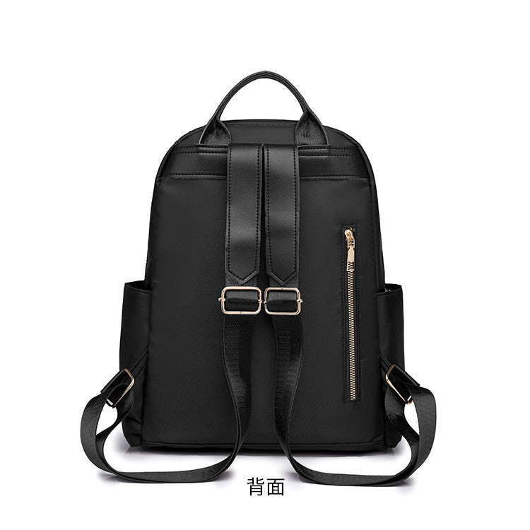Ielgy Korean Version Diamond Backpack Outing Travel Bag Ladies Solid Color Backpack Simple Large Capacity Backpack
