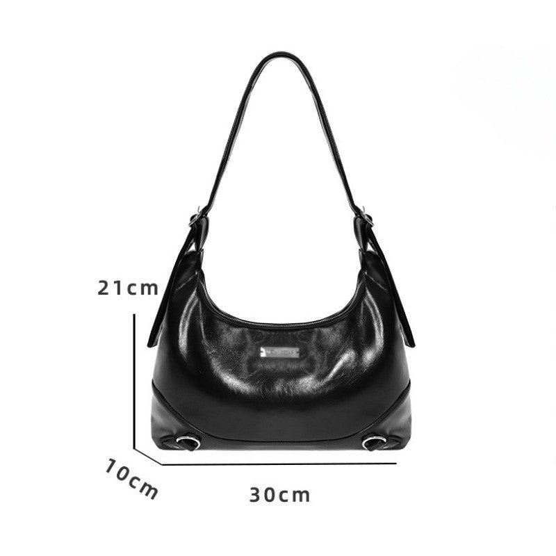 Ielgy Ladies Premium Texture Tote Bag Commuter Large Capacity Soft Leather Shoulder Messenger Bag