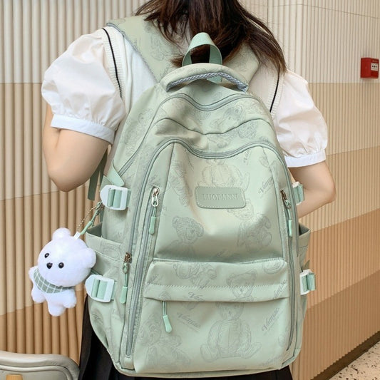 Ielgy High-Value School Bag High Junior High School College Students Large-Capacity Simple