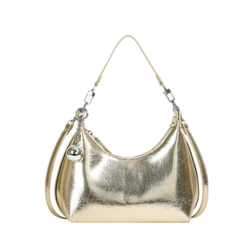 Ielgy Korean Style Niche Casual Shoulder Handbag Fashion Commuter Cross-body Dumpling Bag