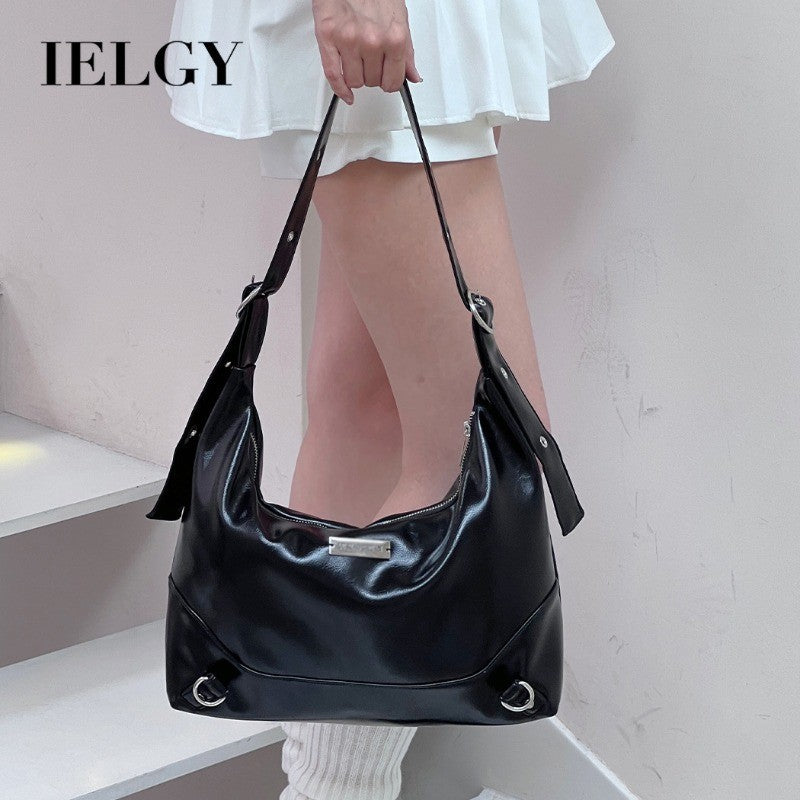 Ielgy Ladies Premium Texture Tote Bag Commuter Large Capacity Soft Leather Shoulder Messenger Bag