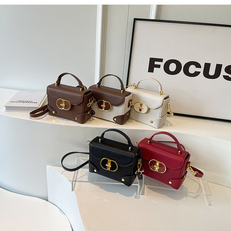 Ielgy High-End Feeling Contrast Female Bag All-Match Cross-Body Fashion Portable Small Square Bag